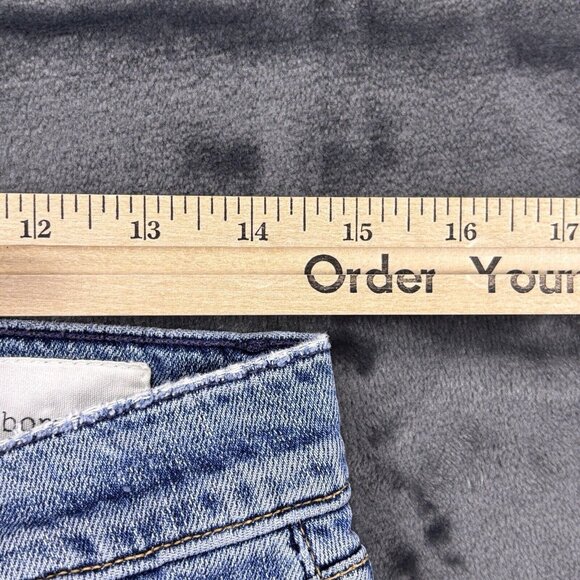 Rag & Bone Jeans Fit 2 Slim Men's 30 Medium Wash Denim Raw Hem Faded - Picture 7 of 16